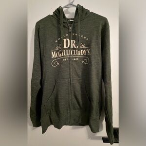 Dr McGillicuddy’s Green Men's Zip-up Hoodie - Size Small
